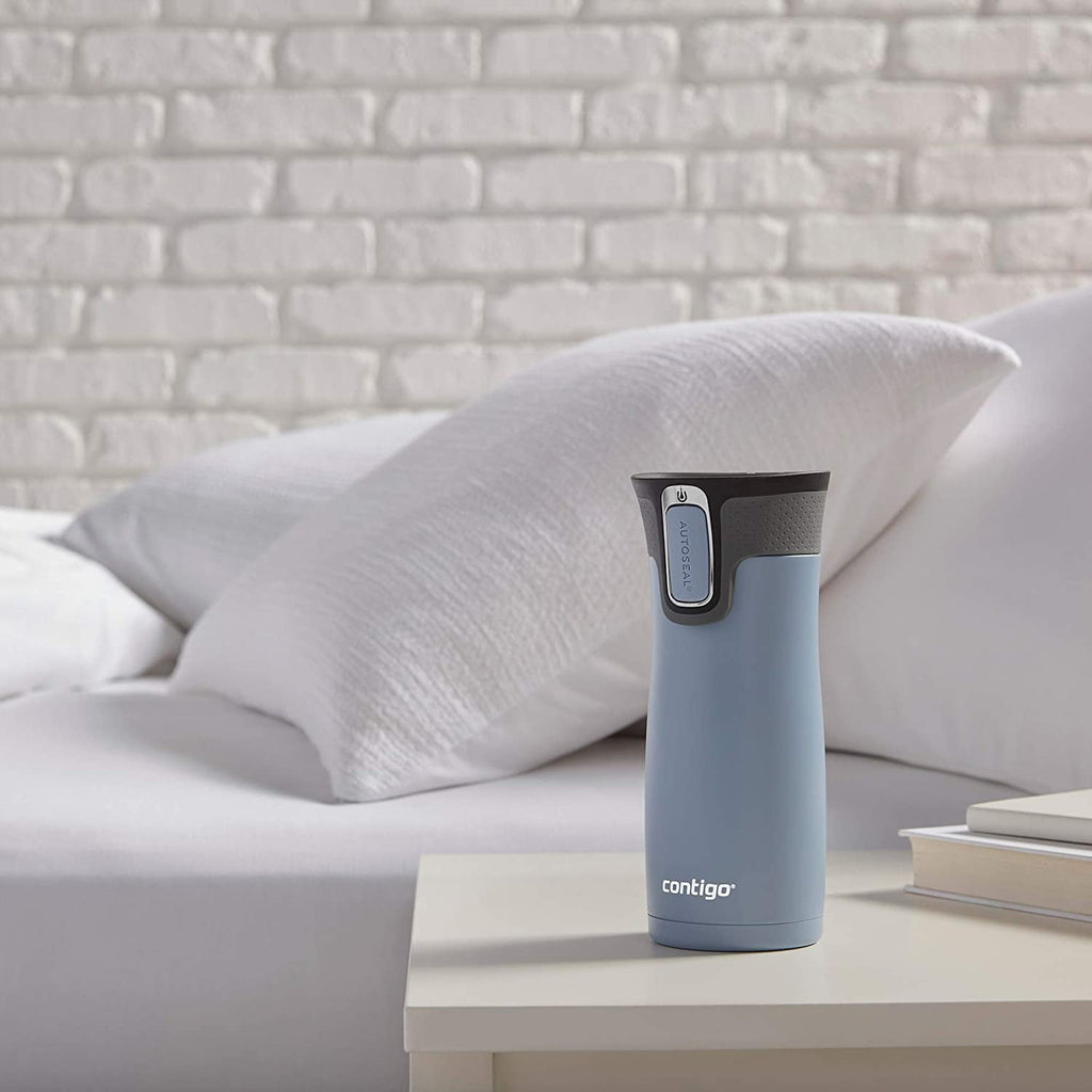 Contigo AUTOSEAL West Loop 2.0 Travel Mug, 16 oz., Stainless Steel with Black Button M98Z