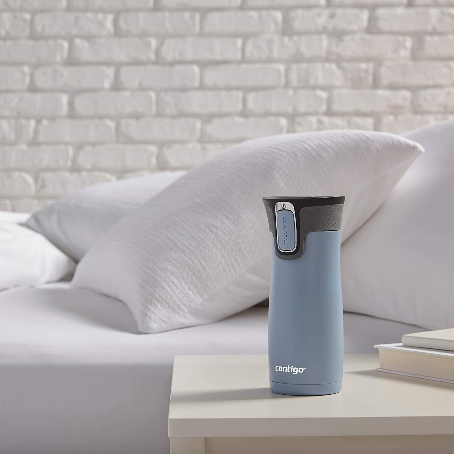 Contigo AUTOSEAL West Loop 2.0 Travel Mug, 16 oz., Stainless Steel with Black Button M98Z