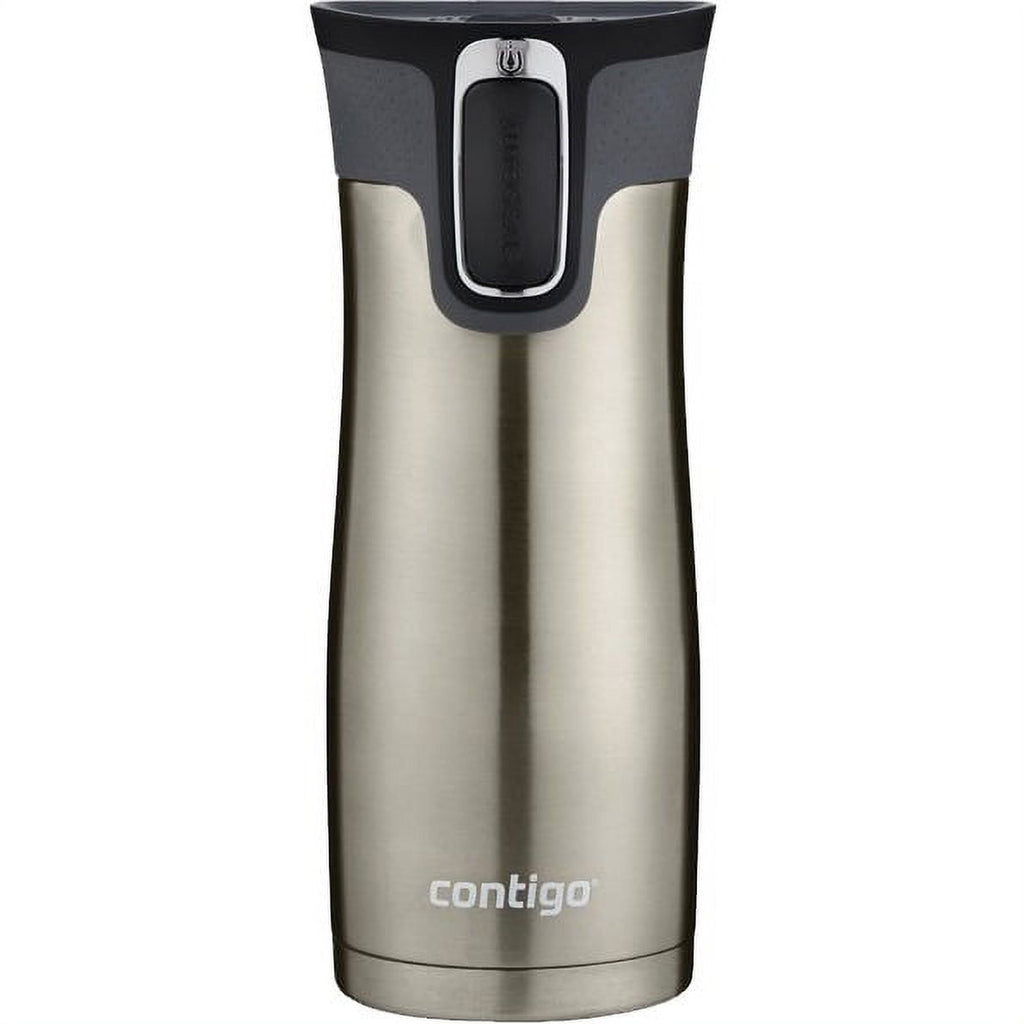Contigo AUTOSEAL West Loop 2.0 Travel Mug, 16 oz., Stainless Steel with Black Button M98Z