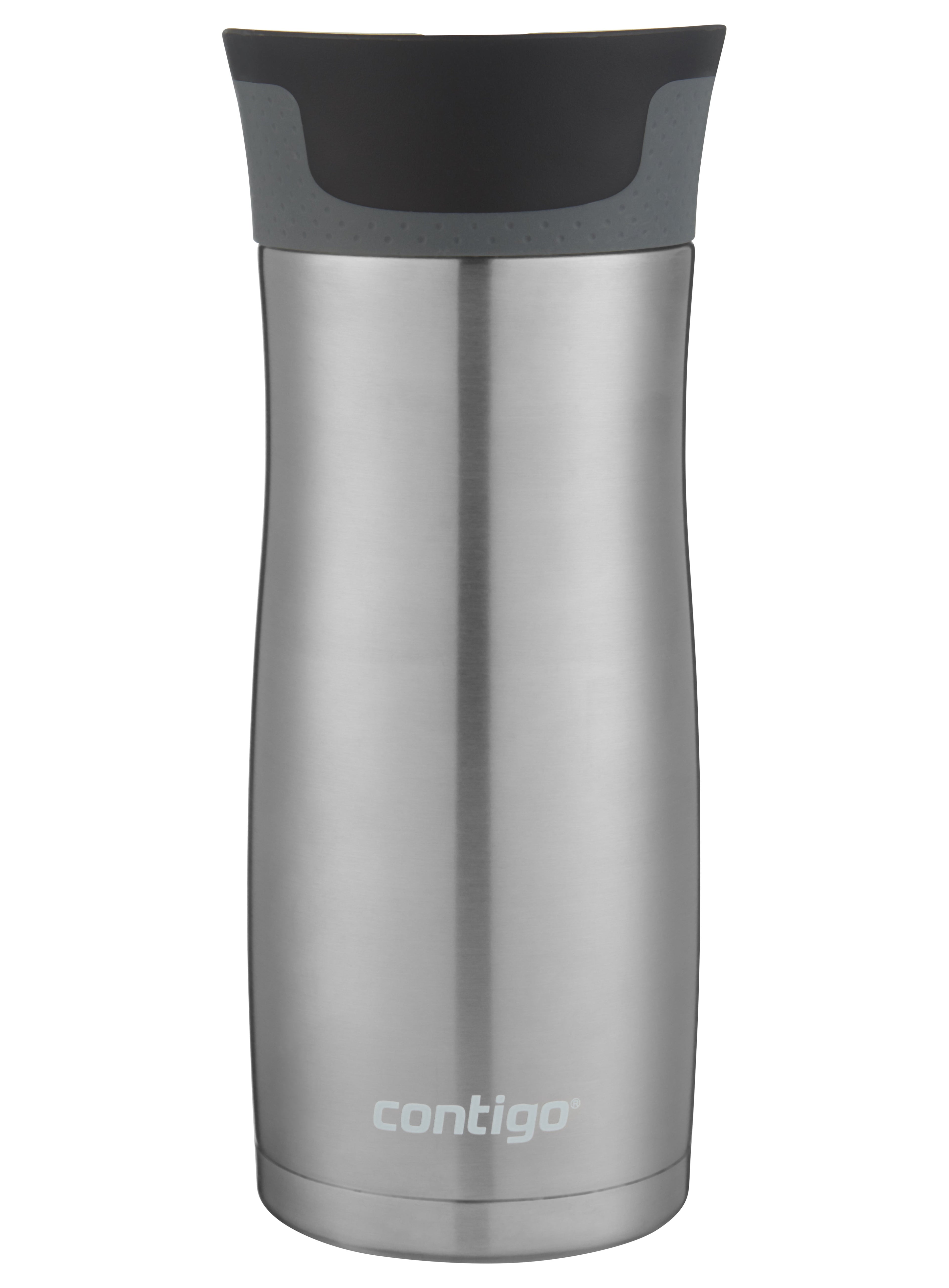 Contigo AUTOSEAL West Loop 2.0 Travel Mug, 16 oz., Stainless Steel with Black Button M98Z