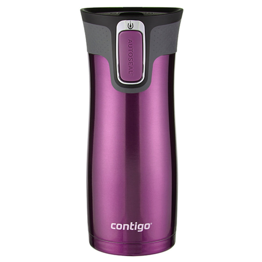 Contigo AUTOSEAL West Loop 2.0 Travel Mug, 16 oz., Stainless Steel with Black Button M98Z