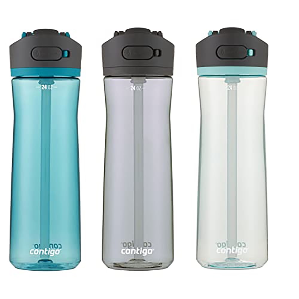 Contigo 24 oz. Ashland 2.0 Water Bottle 3-Pack - Juniper/Sake/Bubble Tea M45W