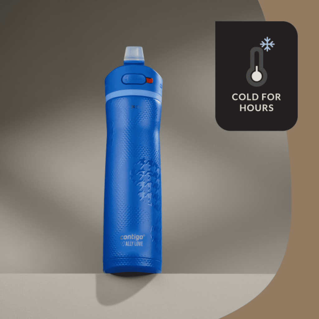 Contigo x Ally Love Ashland Chill 2.0 Stainless Steel Water Bottle with Autospout Lid, 24 oz, Oatmilk M92W