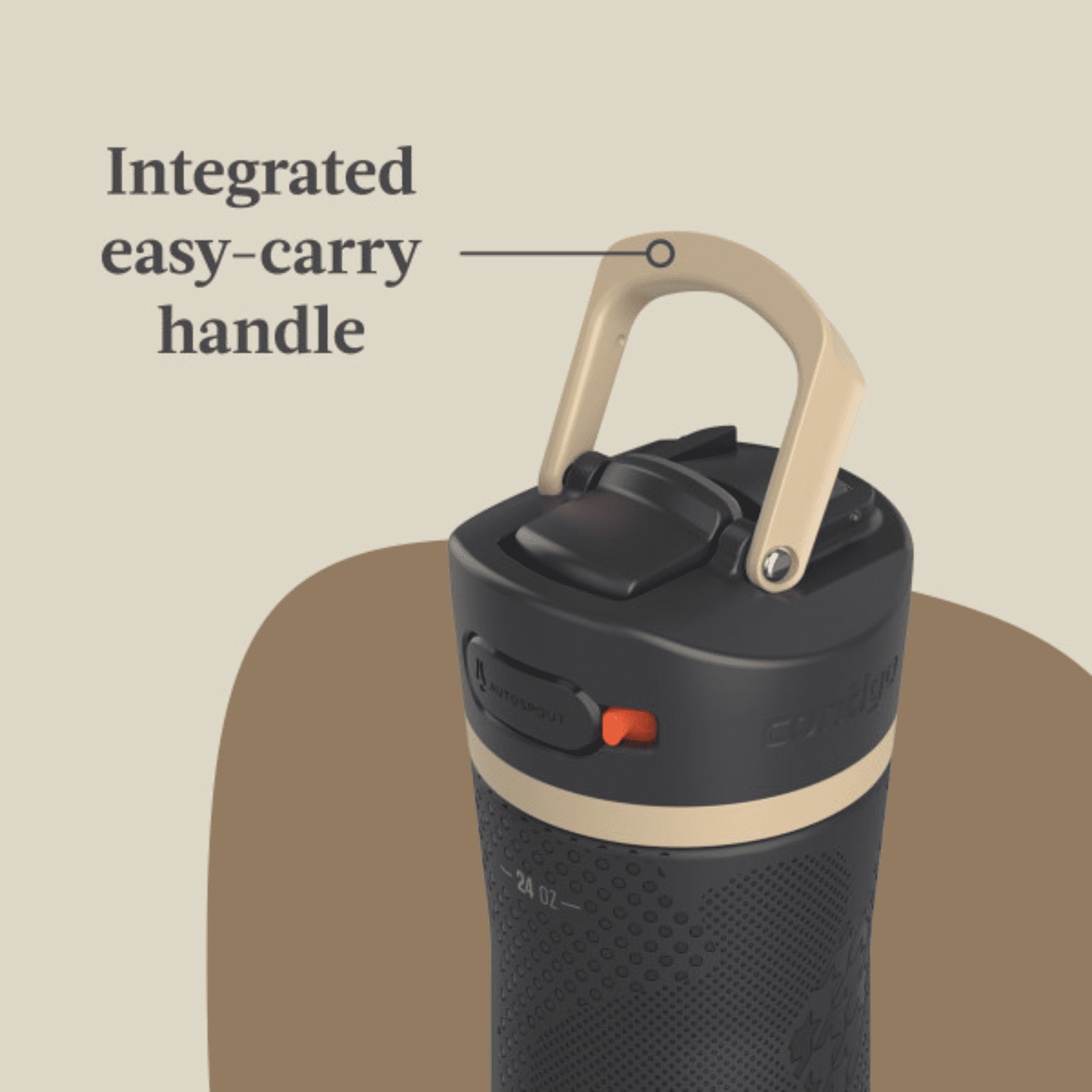 Contigo x Ally Love Ashland Chill 2.0 Stainless Steel Water Bottle with Autospout Lid, 24 oz, Oatmilk M92W