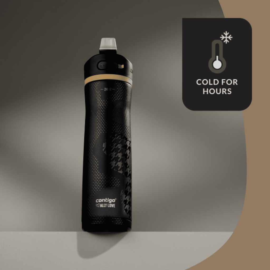 Contigo x Ally Love Ashland Chill 2.0 Stainless Steel Water Bottle with Autospout Lid, 24 oz, Oatmilk M92W