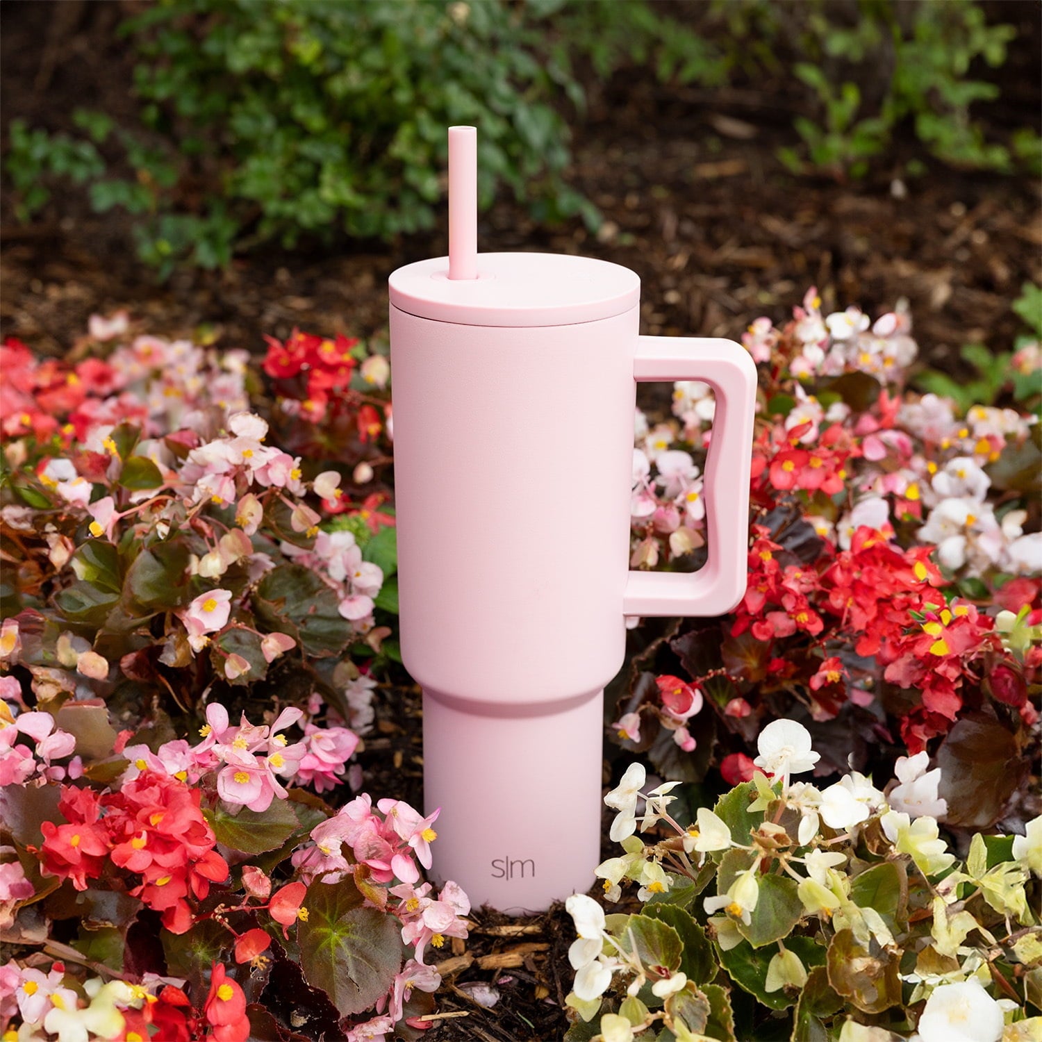 Simple Modern 40 fl oz Insulated Stainless Steel Trek Tumbler with Straw Lid | Blush M392N