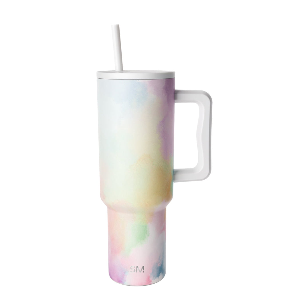 Simple Modern 40 fl oz Insulated Stainless Steel Trek Tumbler with Straw Lid | Blush M392N