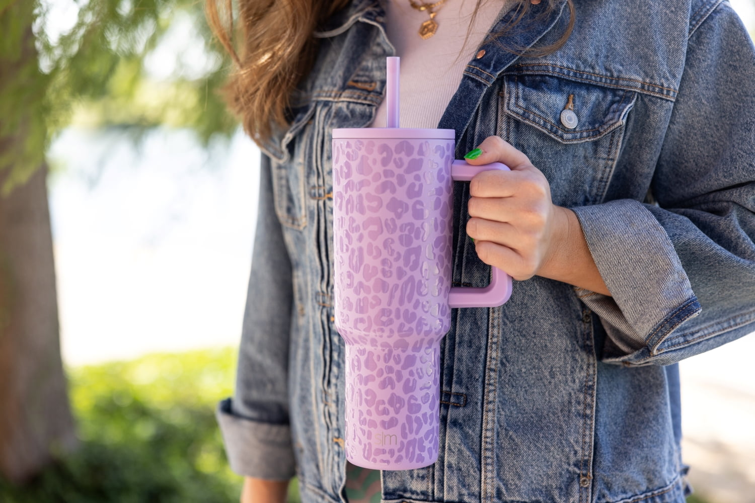Simple Modern 40 fl oz Insulated Stainless Steel Trek Tumbler with Straw Lid | Blush M392N