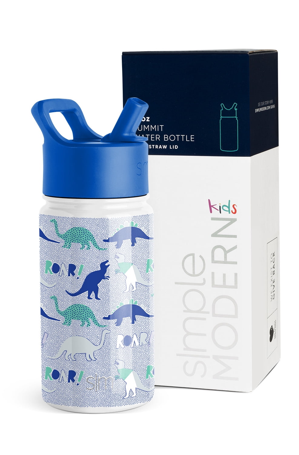Simple Modern Summit Water Bottle Straw Lid Vacuum Insulated Stainless Steel Bottle | 14 fl oz M431L