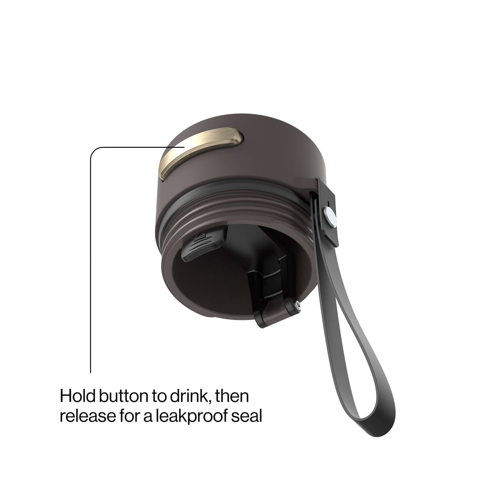 Contigo AutoSeal Leakproof Stainless Steel Reusable Water Bottle Tumbler with Carrying Strap, Cream/Champagne, 24 oz M19Q