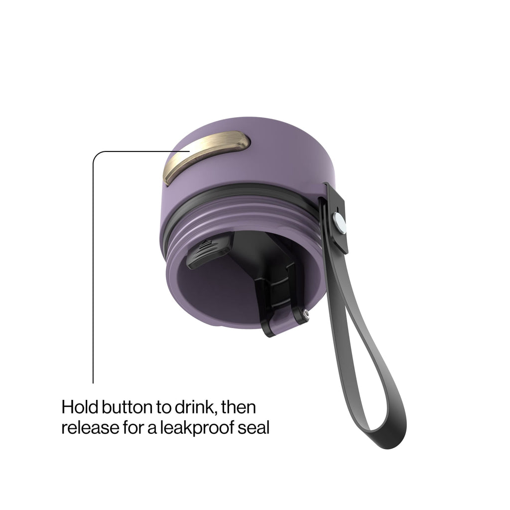 Contigo AutoSeal Leakproof Stainless Steel Reusable Water Bottle Tumbler with Carrying Strap, Cream/Champagne, 24 oz M19Q