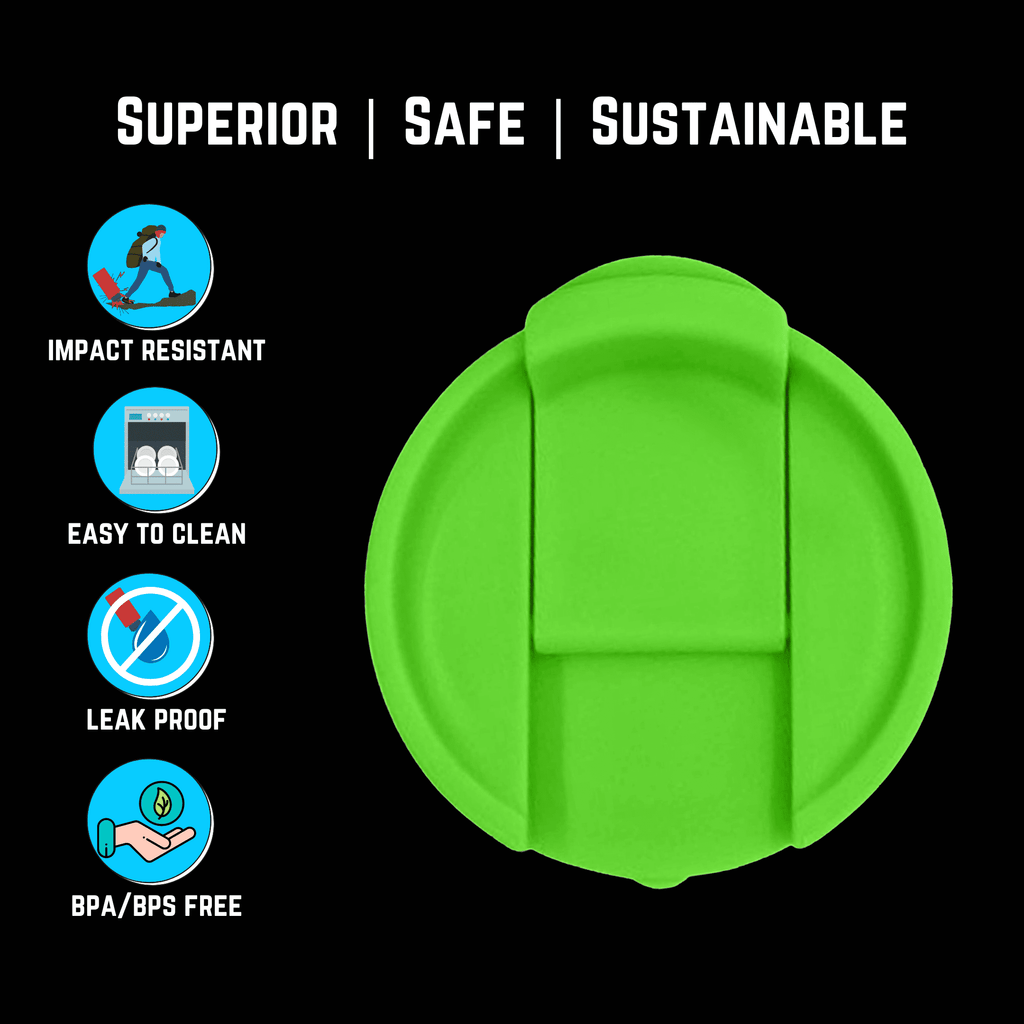 NuRich Hydro Wide Mouth Flip and Sip Replacement Coffee Lid or Cap Accessories Compatible with Hydroflask, Nalgene, and Many More Top Water Bottle Brands Sizes 12 16 18 20 32 40 64 Ounce M224Z