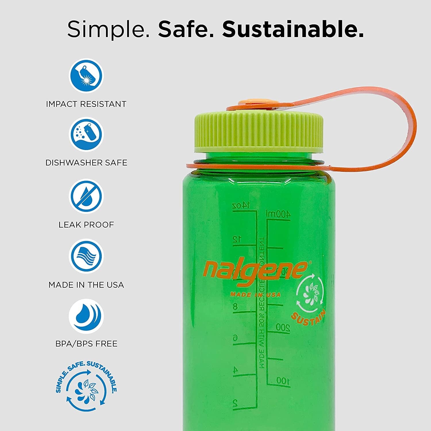 Nalgene 16oz Wide Mouth Sustain Bottle M139T