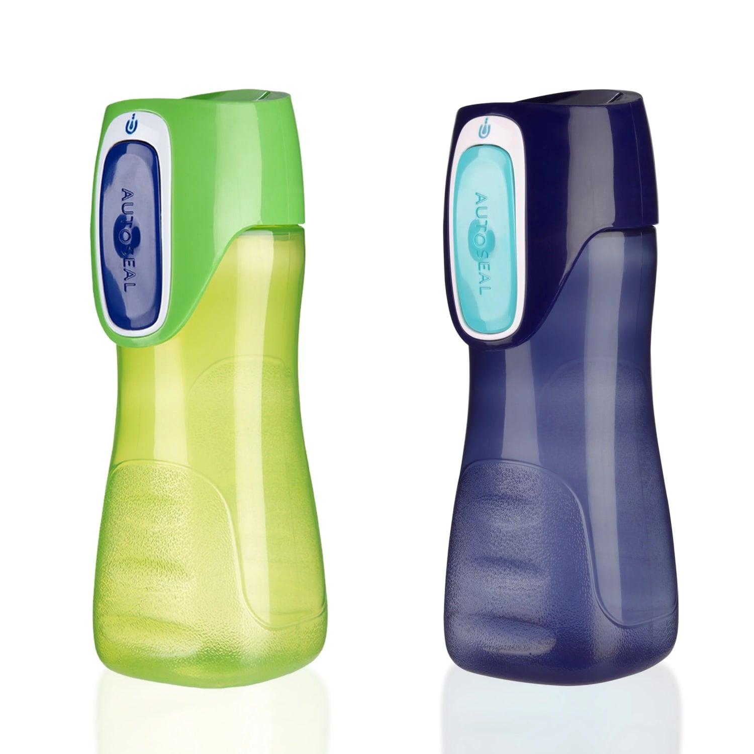 Contigo Kids Trekker Water Bottle with AUTOSEAL Lid Navy Blue and Granny Smith Green, 14 fl oz., 2-pack M123K