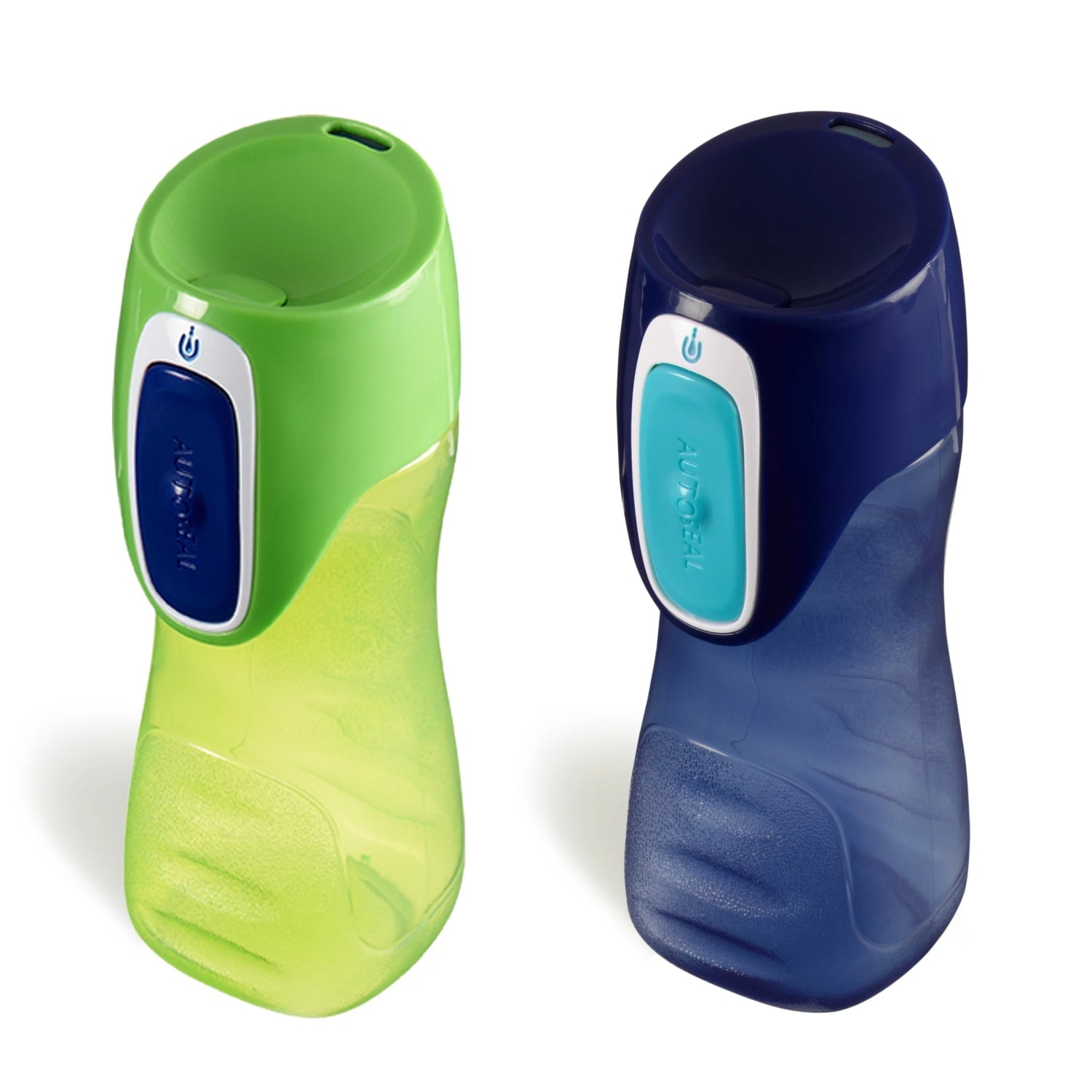 Contigo Kids Trekker Water Bottle with AUTOSEAL Lid Navy Blue and Granny Smith Green, 14 fl oz., 2-pack M123K