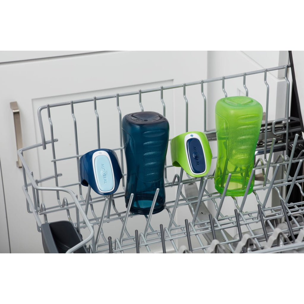 Contigo Kids Trekker Water Bottle with AUTOSEAL Lid Navy Blue and Granny Smith Green, 14 fl oz., 2-pack M123K
