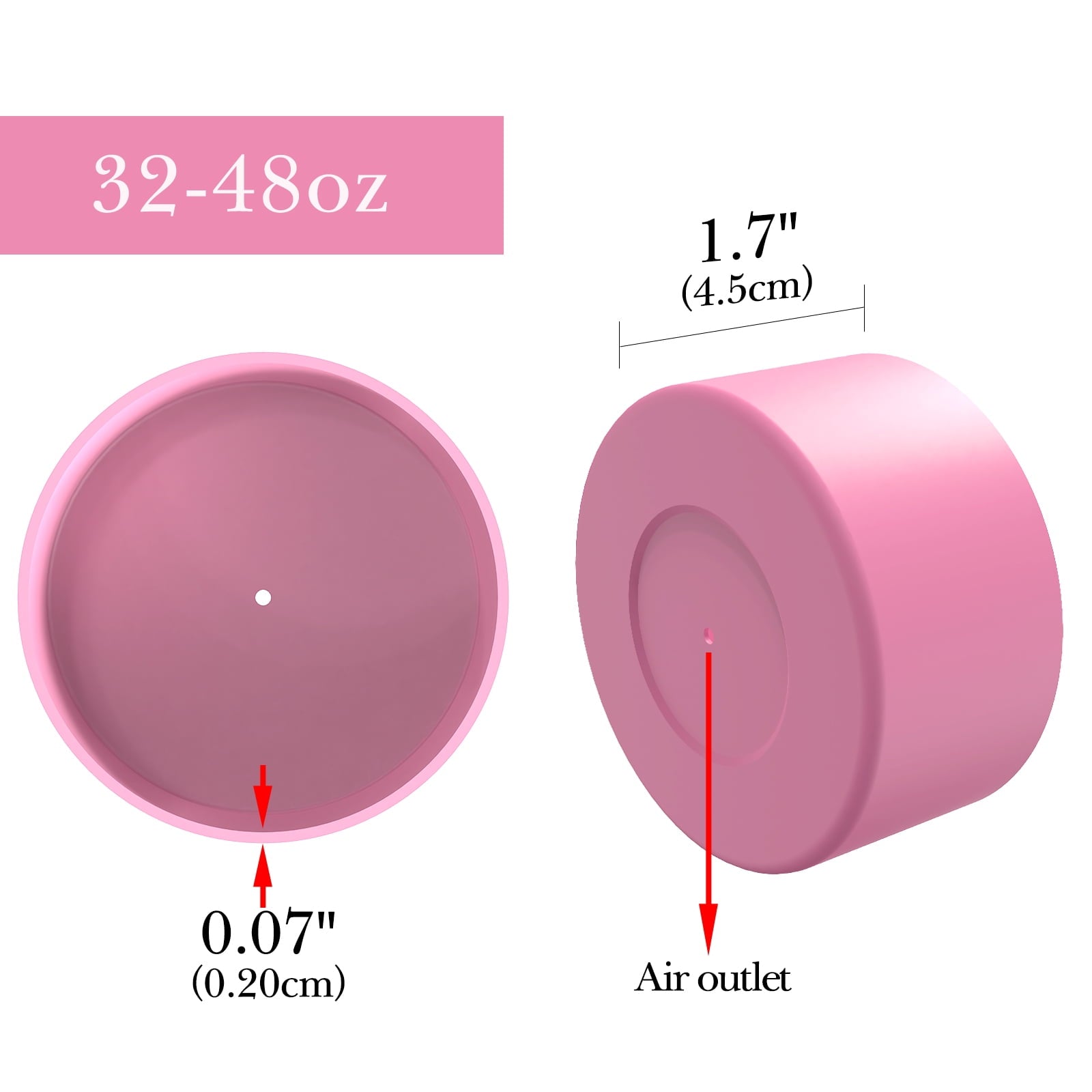 Linkidea 2 Pack Water Bottle Boot Compatible with Nalgene Sustain Wide Mouth 32oz/48oz, Narrow Mouth 32oz, Silicone Anti-Slip Bottle Bottom Bumper Protector (Light Pink) M212Y