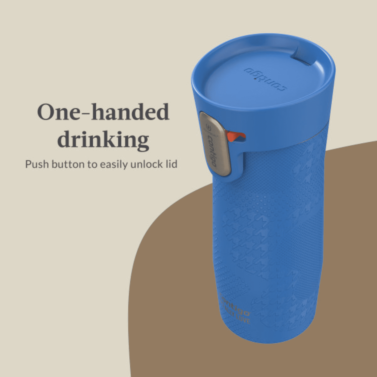 Contigo x Ally Love Autoseal West Loop Vacuum-Insulated Stainless Steel Travel Mug with Easy-Clean Lid, 16 oz, Stellar Jay M28H
