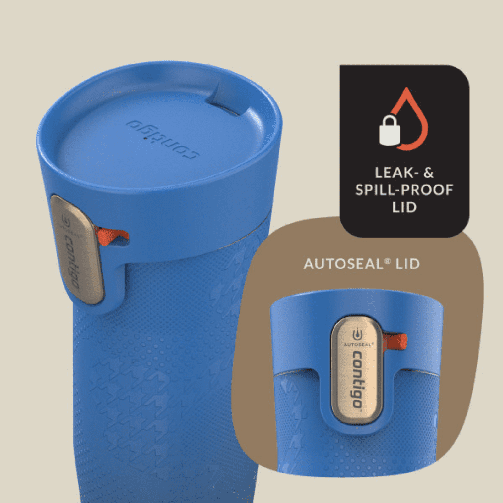 Contigo x Ally Love Autoseal West Loop Vacuum-Insulated Stainless Steel Travel Mug with Easy-Clean Lid, 16 oz, Stellar Jay M28H