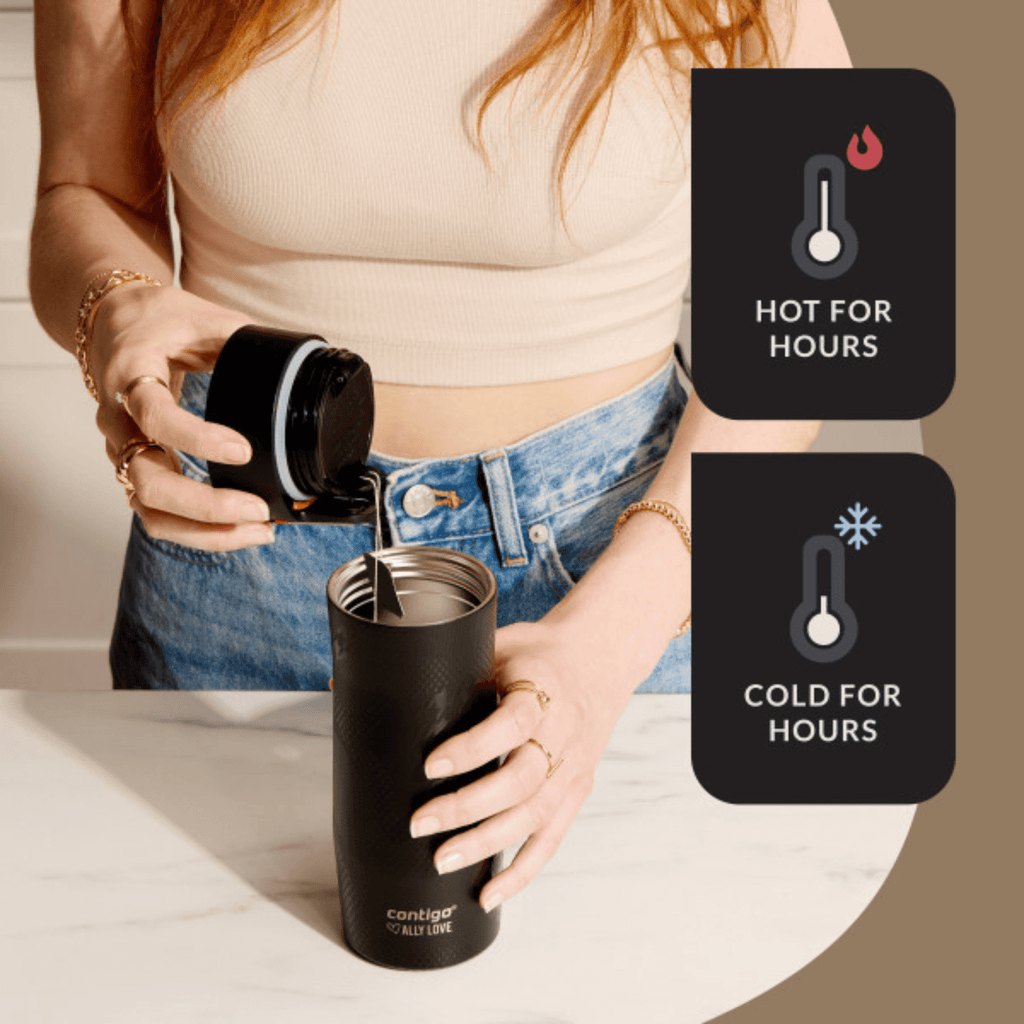 Contigo x Ally Love Autoseal West Loop Vacuum-Insulated Stainless Steel Travel Mug with Easy-Clean Lid, 16 oz, Stellar Jay M28H