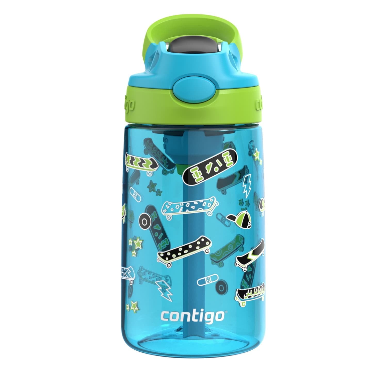 Contigo Aubrey Leak-Proof Spill-Proof Water Bottle, Blue, 14 oz. M04H