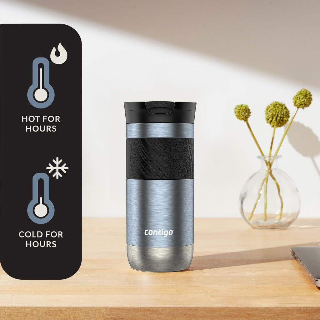Contigo Byron 2.0 Stainless Steel Travel Mug with SNAPSEAL Lid and Grip, 16oz. M50V