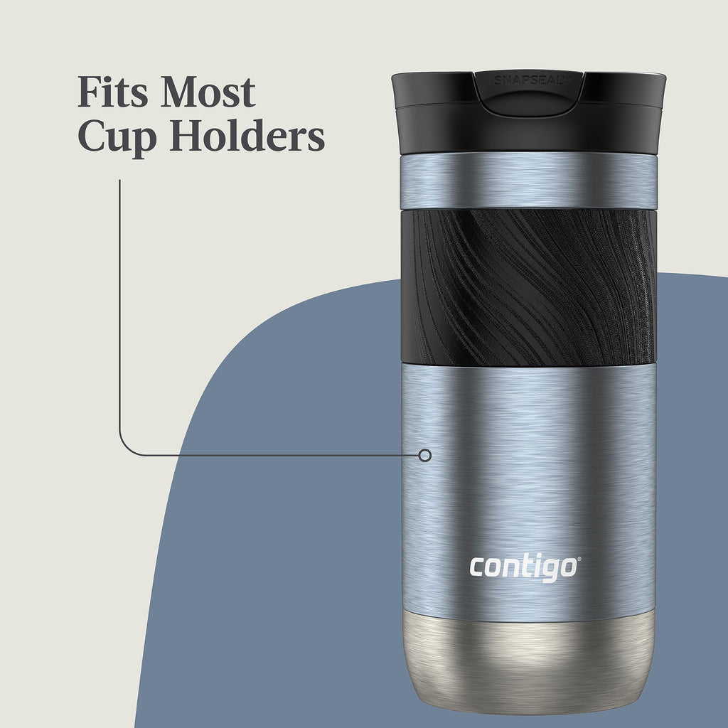 Contigo Byron 2.0 Stainless Steel Travel Mug with SNAPSEAL Lid and Grip, 16oz. M50V