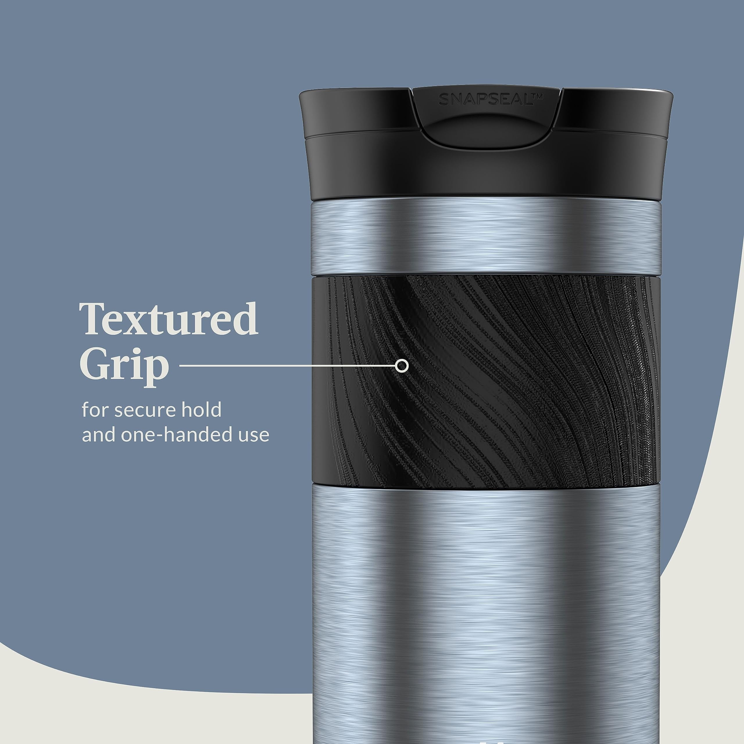 Contigo Byron 2.0 Stainless Steel Travel Mug with SNAPSEAL Lid and Grip, 16oz. M50V
