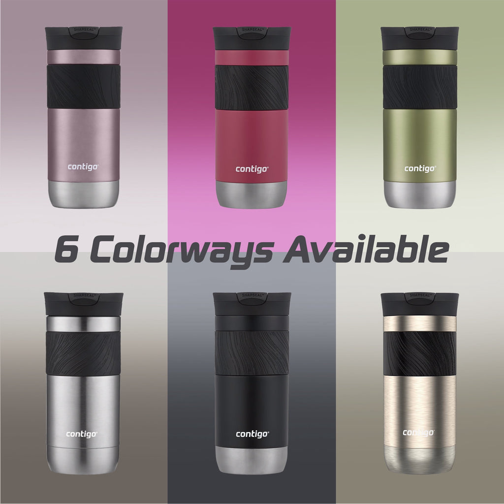 Contigo Byron 2.0 Stainless Steel Travel Mug with SNAPSEAL Lid and Grip, 16oz. M50V