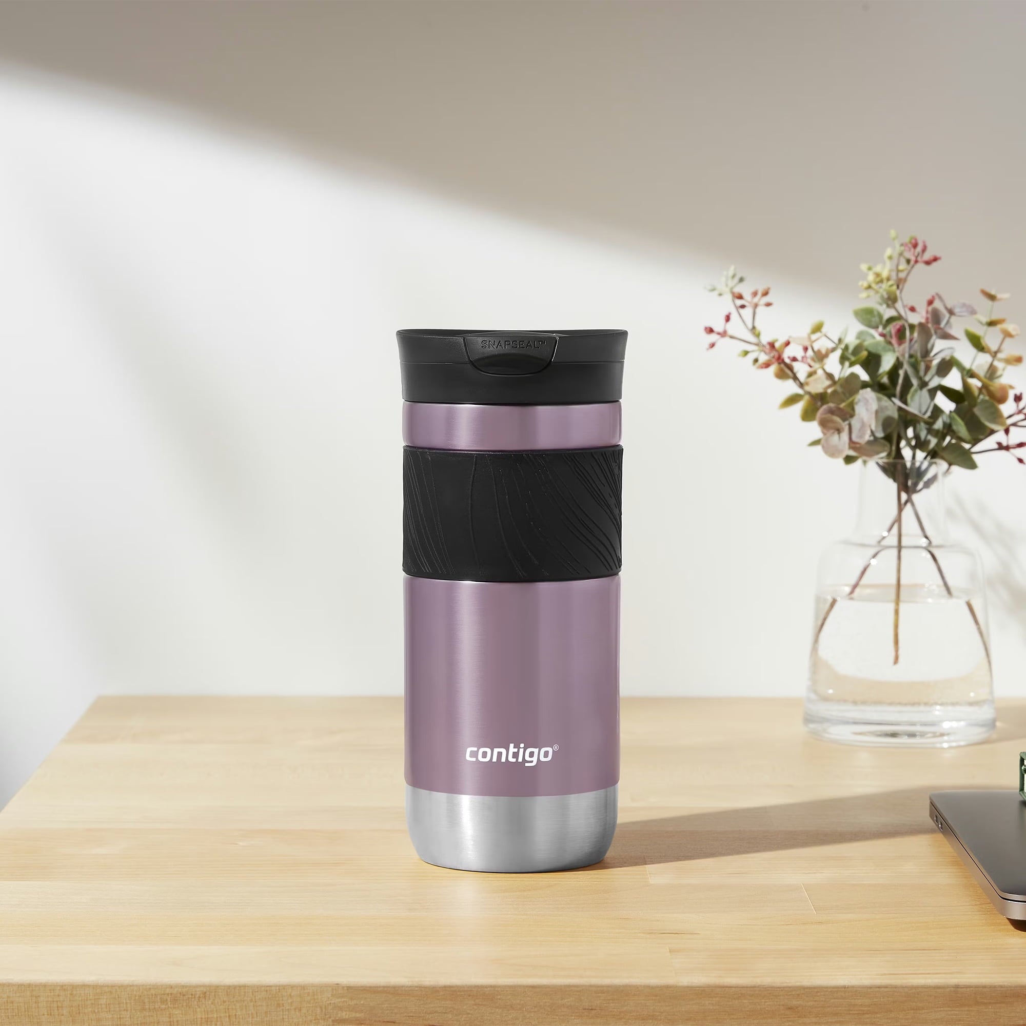 Contigo Byron 2.0 Stainless Steel Travel Mug with SNAPSEAL Lid and Grip, 16oz. M50V
