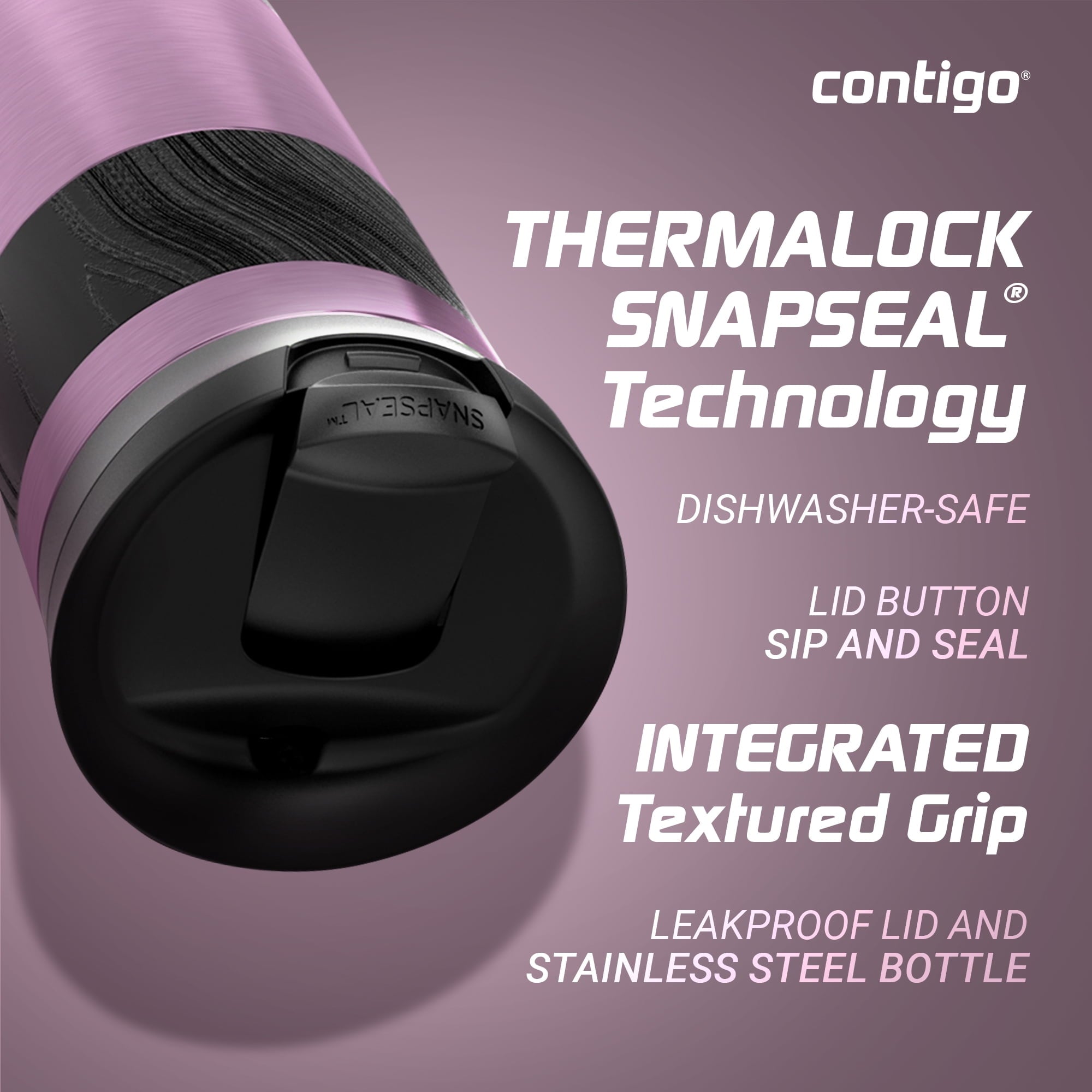 Contigo Byron 2.0 Stainless Steel Travel Mug with SNAPSEAL Lid and Grip, 16oz. M50V