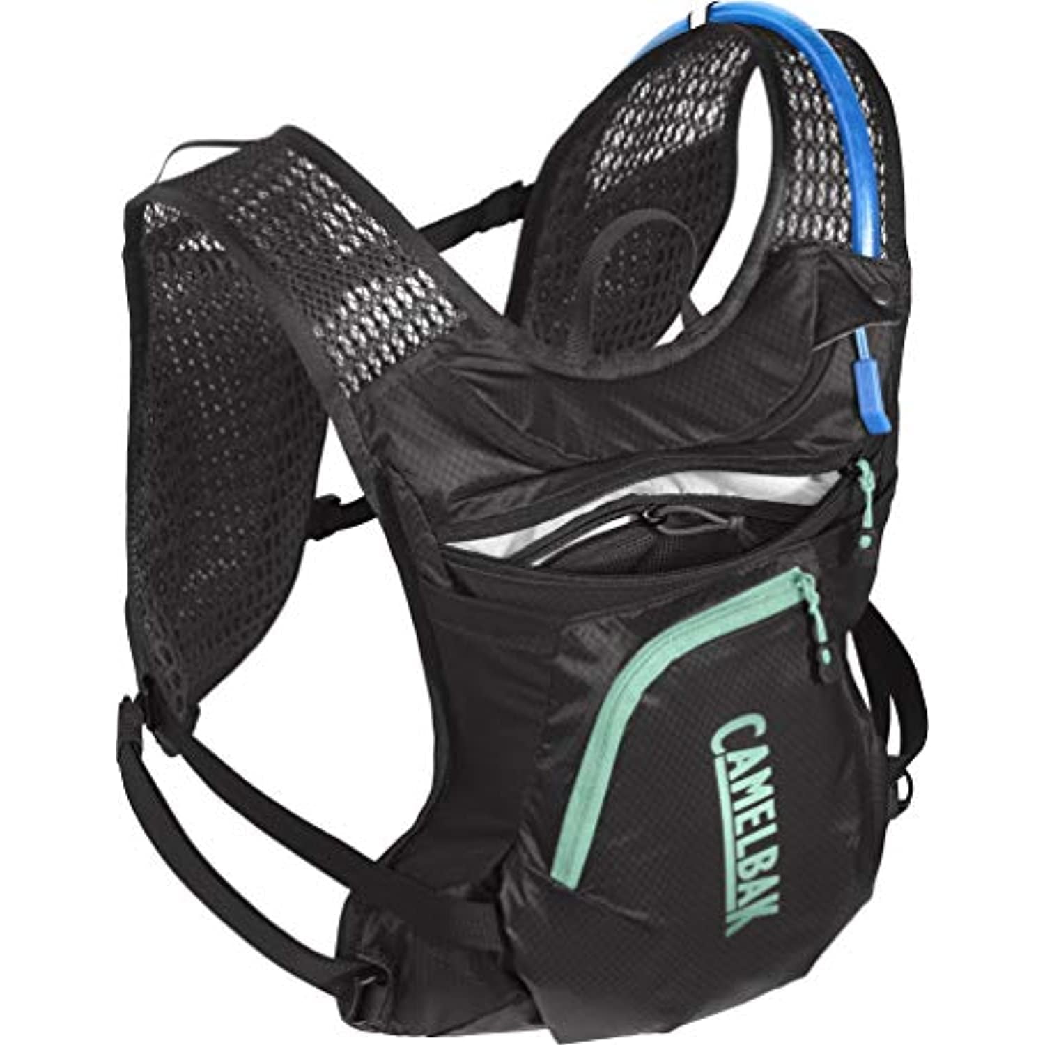 CamelBak Women's Chase Bike Vest 50oz - Hydration Vest - Easy Access Pockets, Black/Mint M265Z