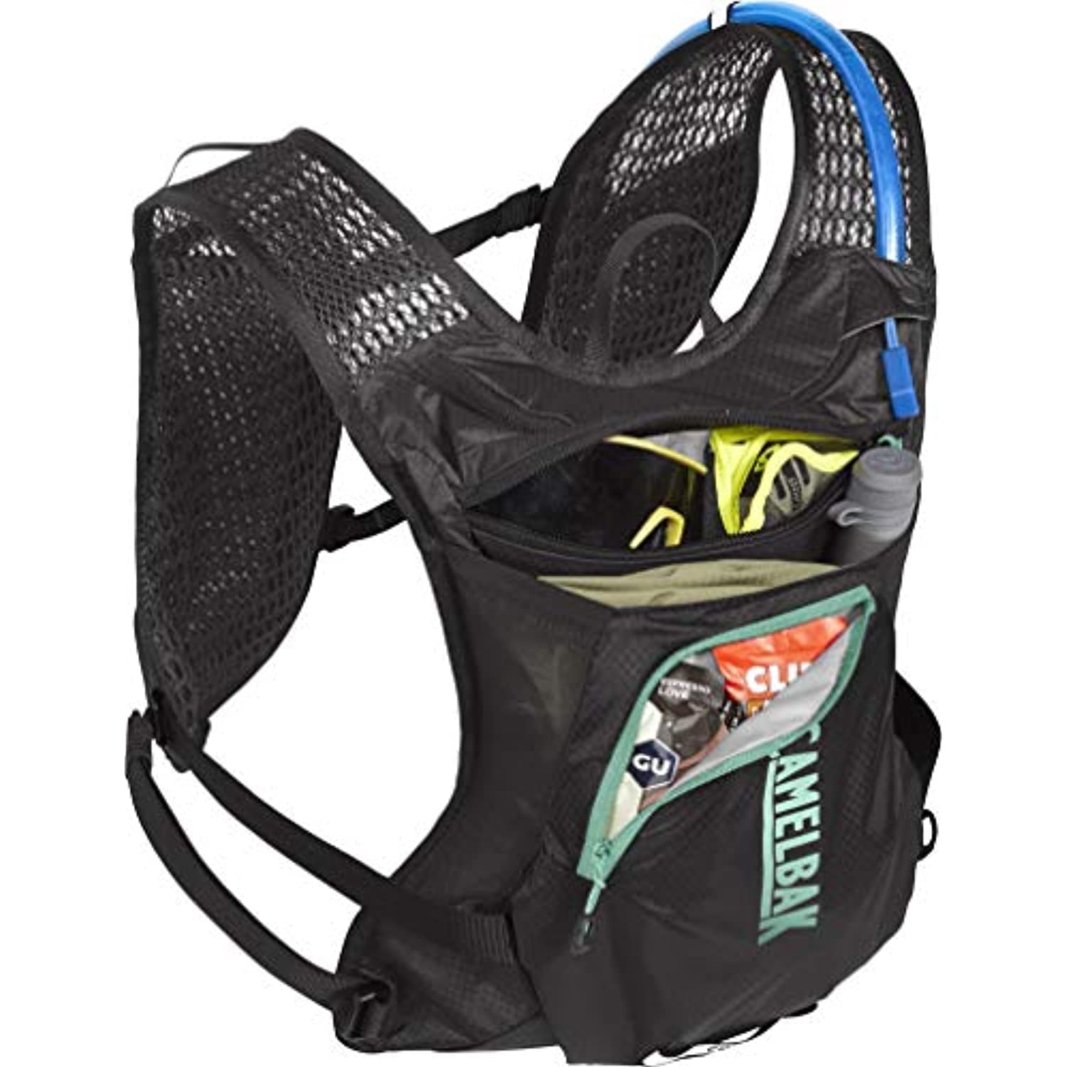 CamelBak Women's Chase Bike Vest 50oz - Hydration Vest - Easy Access Pockets, Black/Mint M265Z