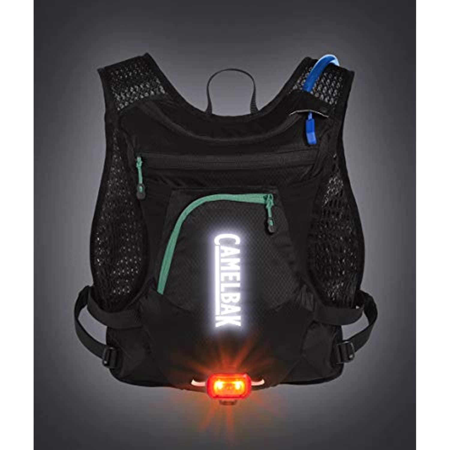 CamelBak Women's Chase Bike Vest 50oz - Hydration Vest - Easy Access Pockets, Black/Mint M265Z