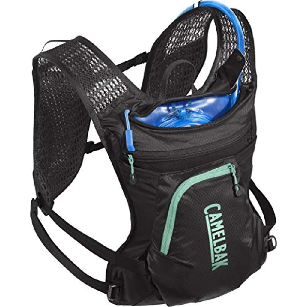 CamelBak Women's Chase Bike Vest 50oz - Hydration Vest - Easy Access Pockets, Black/Mint M265Z