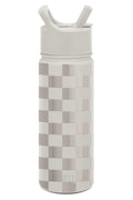 Simple Modern Kids Water Bottle with Straw Lid Vacuum Insulated Stainless Steel Metal Thermos Bottles | Reusable Leak Proof BPA-Free Flask for School | Summit Collection | 18oz, Checkmate M433D