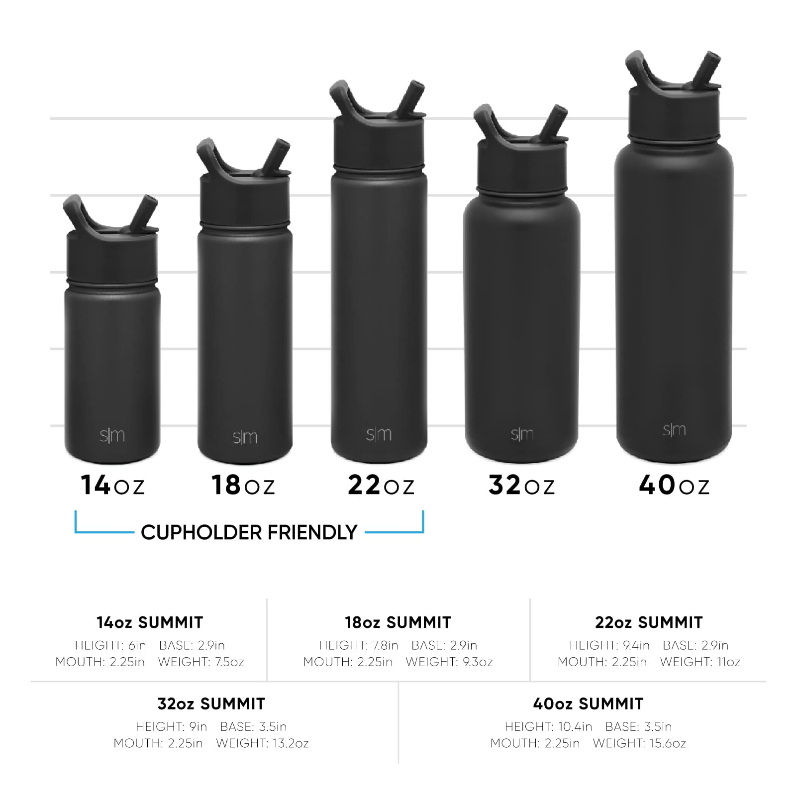 Simple Modern Kids Water Bottle with Straw Lid Vacuum Insulated Stainless Steel Metal Thermos Bottles | Reusable Leak Proof BPA-Free Flask for School | Summit Collection | 18oz, Checkmate M433D