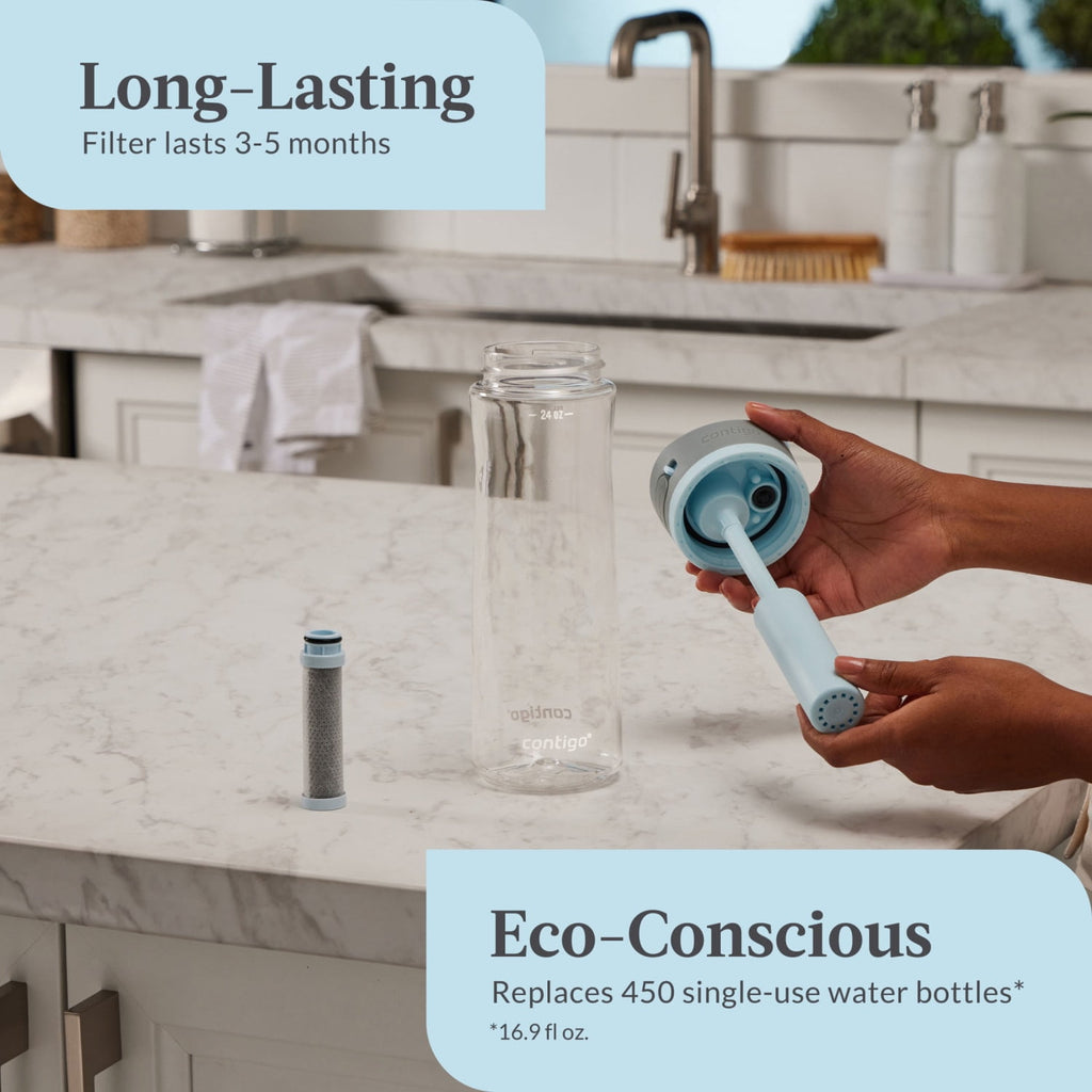 Contigo 24 oz. Wells Plastic Filter Water Bottle - Salt M18P