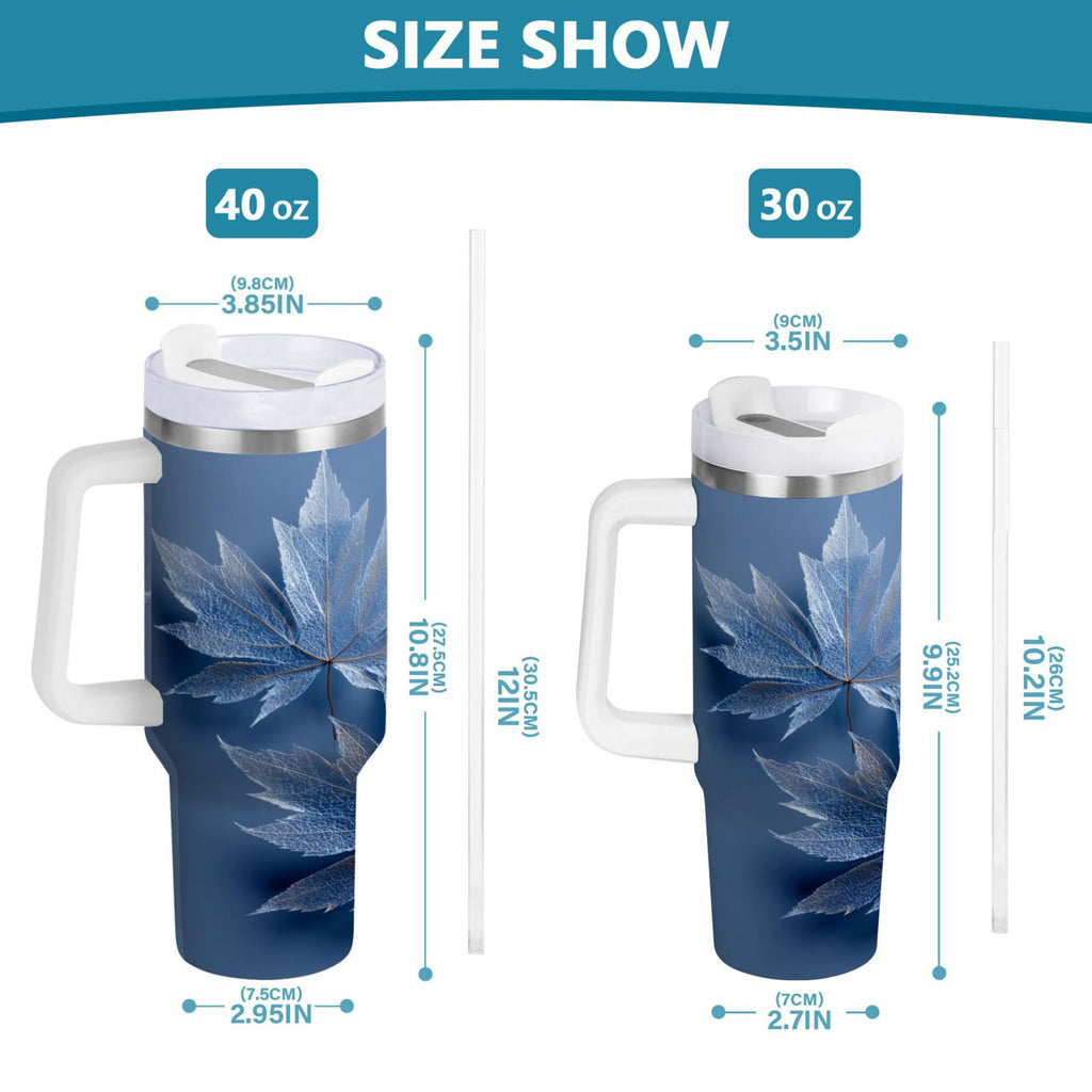 30 oz Insulated Stainless Steel Tumbler Double Wall Stainless Steel Tumbler with 2-Way Drinking Glass Mapleleaves M491L