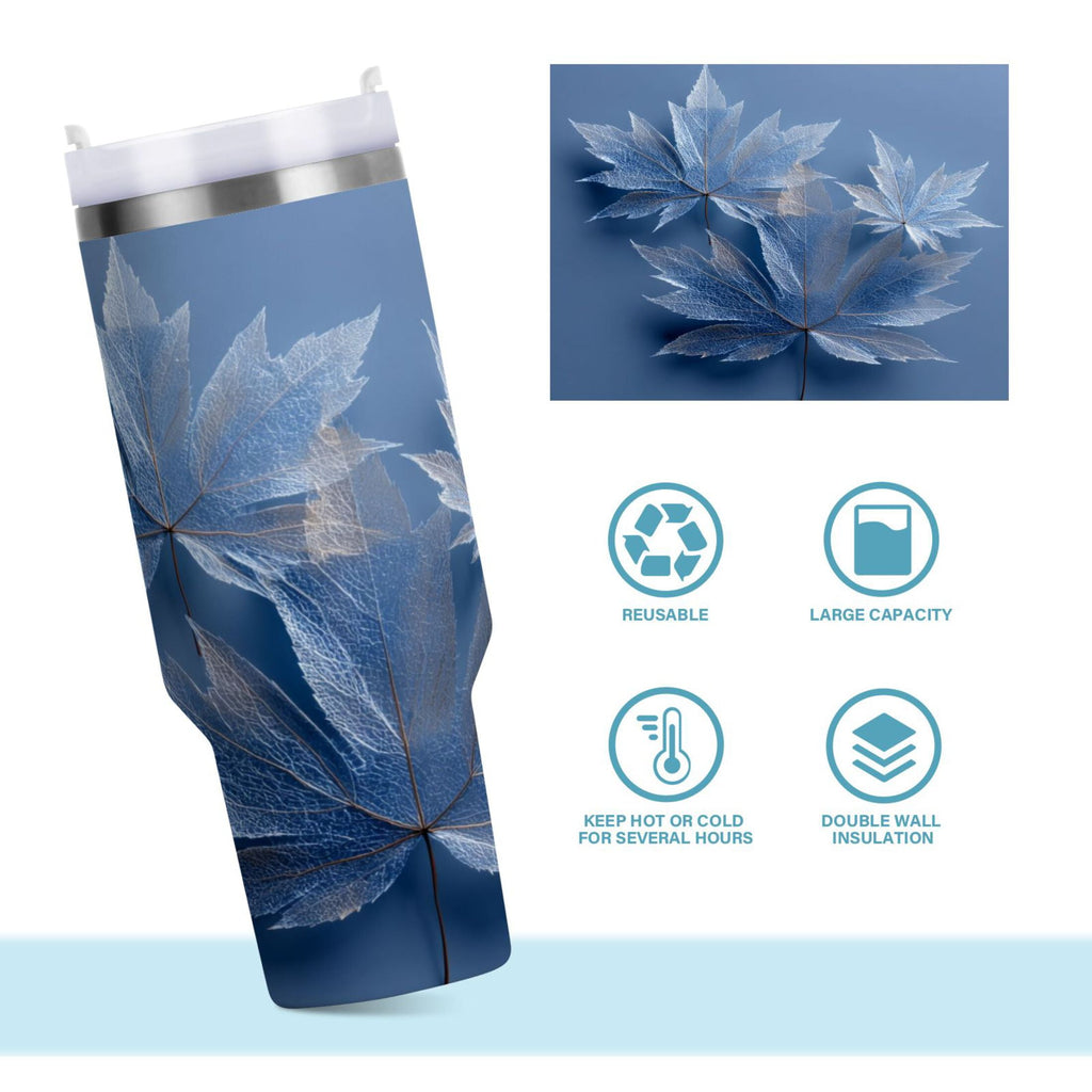 30 oz Insulated Stainless Steel Tumbler Double Wall Stainless Steel Tumbler with 2-Way Drinking Glass Mapleleaves M491L