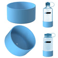 Linkidea 2 Pack Water Bottle Boot Compatible with Nalgene Sustain Wide Mouth 32oz/48oz, Narrow Mouth 32oz, Silicone Anti-Slip Bottle Bottom Bumper Protector (Blue) M209L