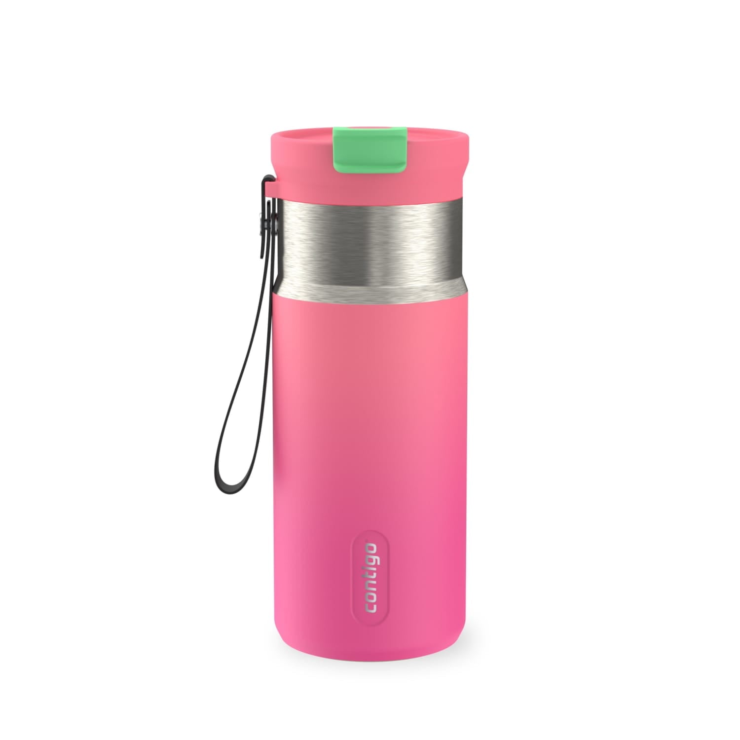 Contigo DualSip 16 oz Compact Leakproof Insulated Water Bottle with 2-Way Lid M49B