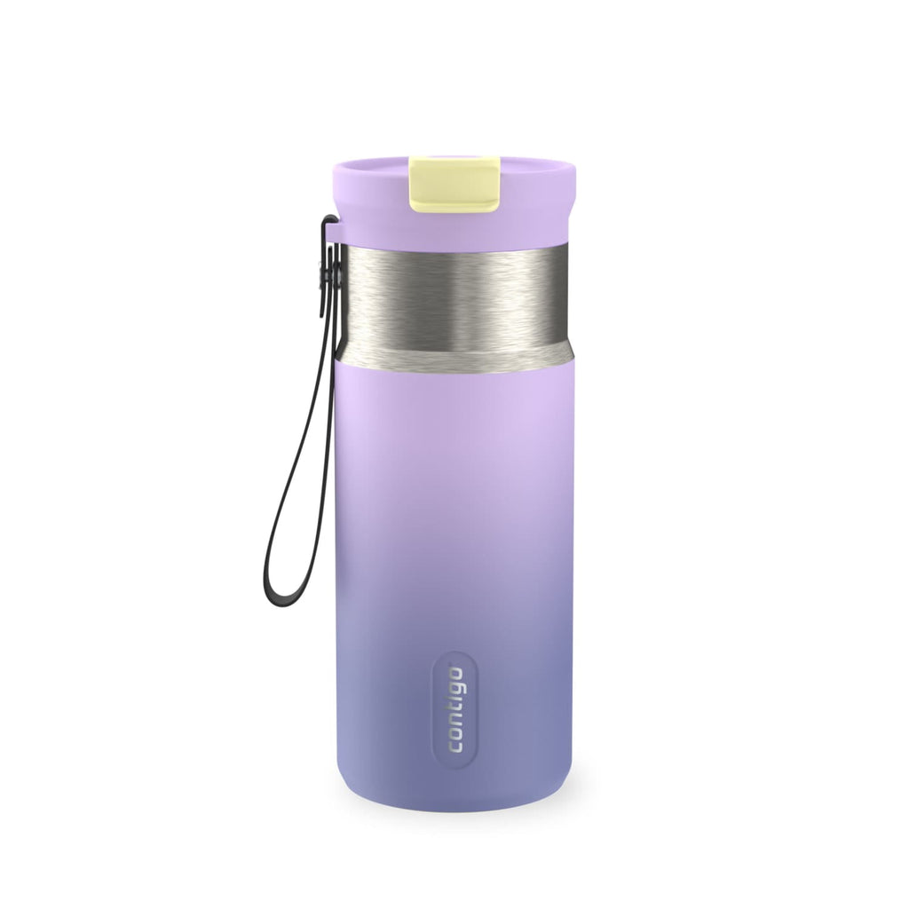Contigo DualSip 16 oz Compact Leakproof Insulated Water Bottle with 2-Way Lid M49B