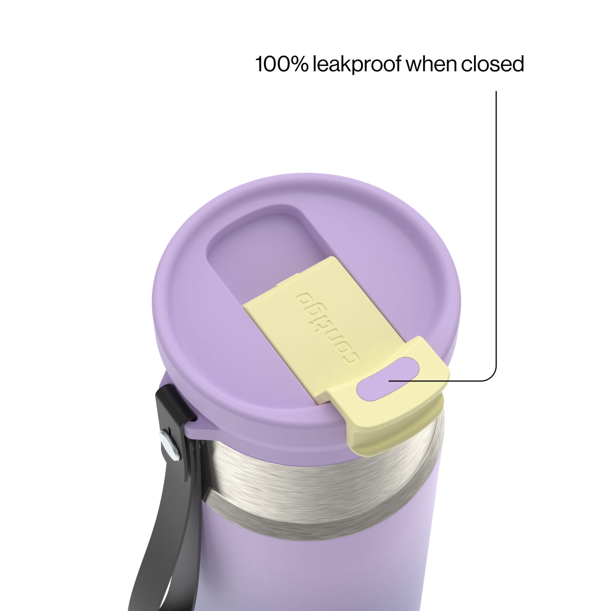 Contigo DualSip 16 oz Compact Leakproof Insulated Water Bottle with 2-Way Lid M49B