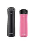Contigo Jackson Chill  Bundle 2 Water Bottles Black 24oz and Pink  20oz with Autopop Lid M77E