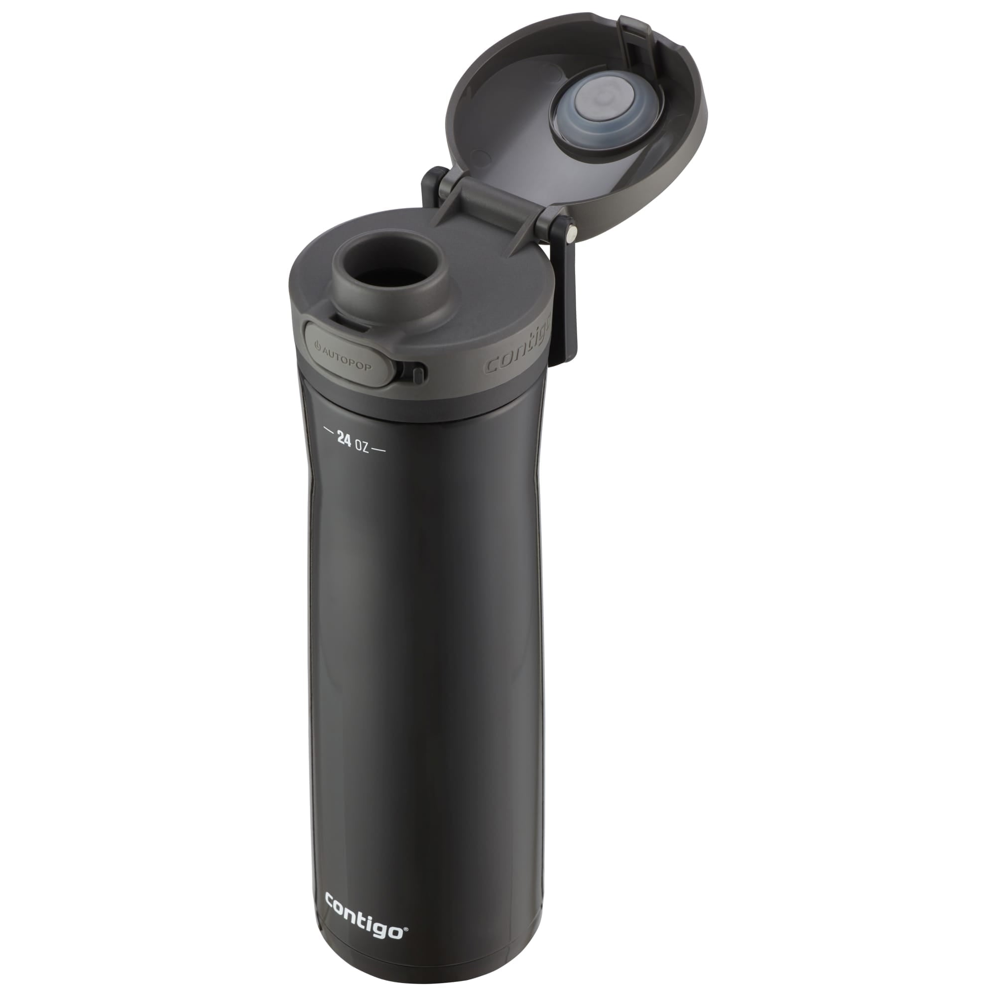 Contigo Jackson Chill  Bundle 2 Water Bottles Black 24oz and Pink  20oz with Autopop Lid M77E