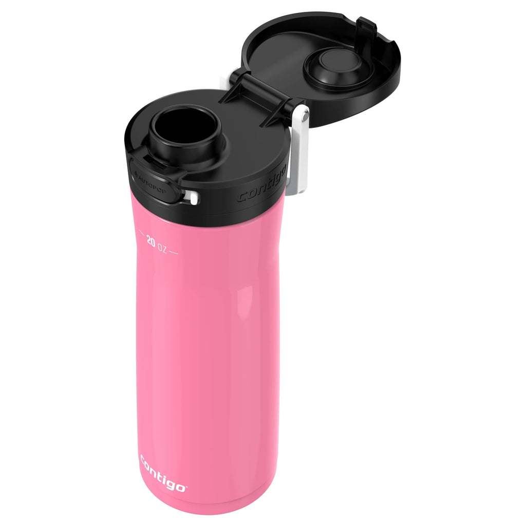 Contigo Jackson Chill  Bundle 2 Water Bottles Black 24oz and Pink  20oz with Autopop Lid M77E