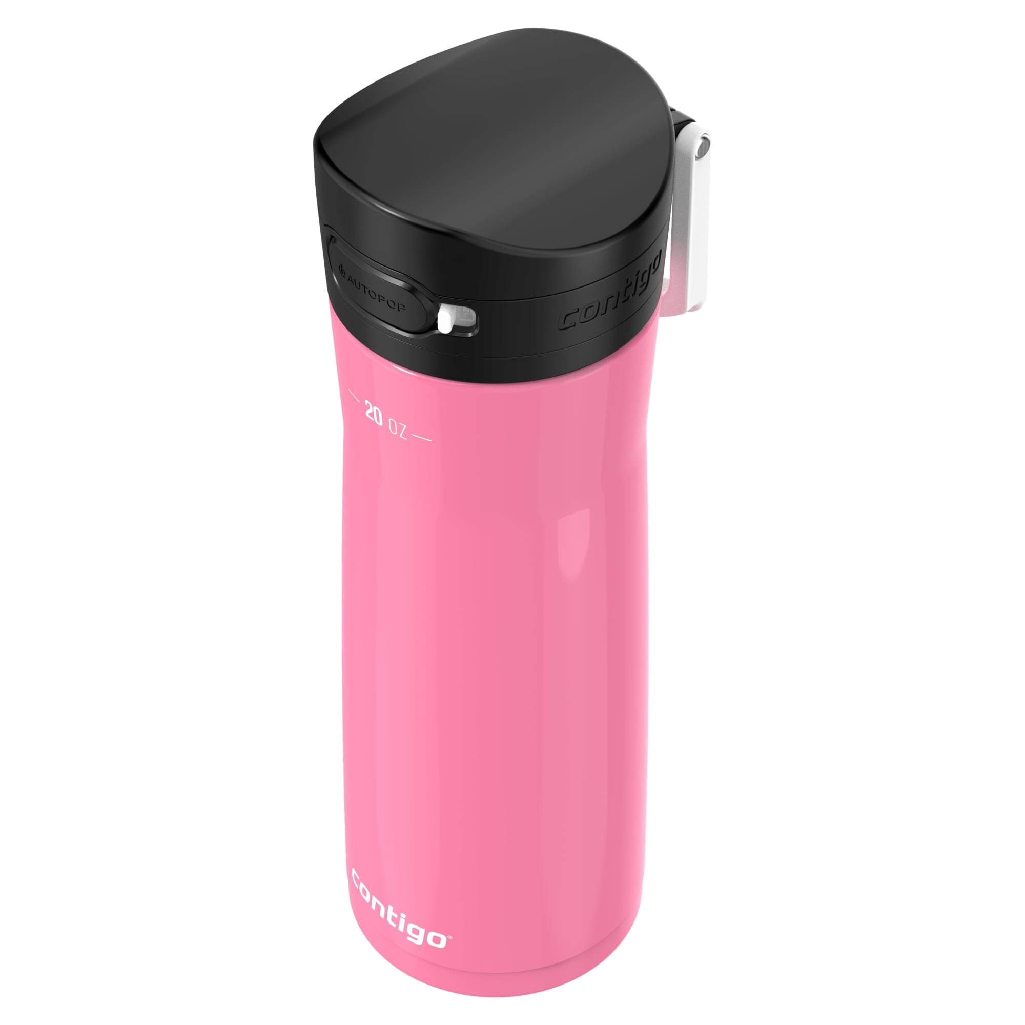 Contigo Jackson Chill  Bundle 2 Water Bottles Black 24oz and Pink  20oz with Autopop Lid M77E