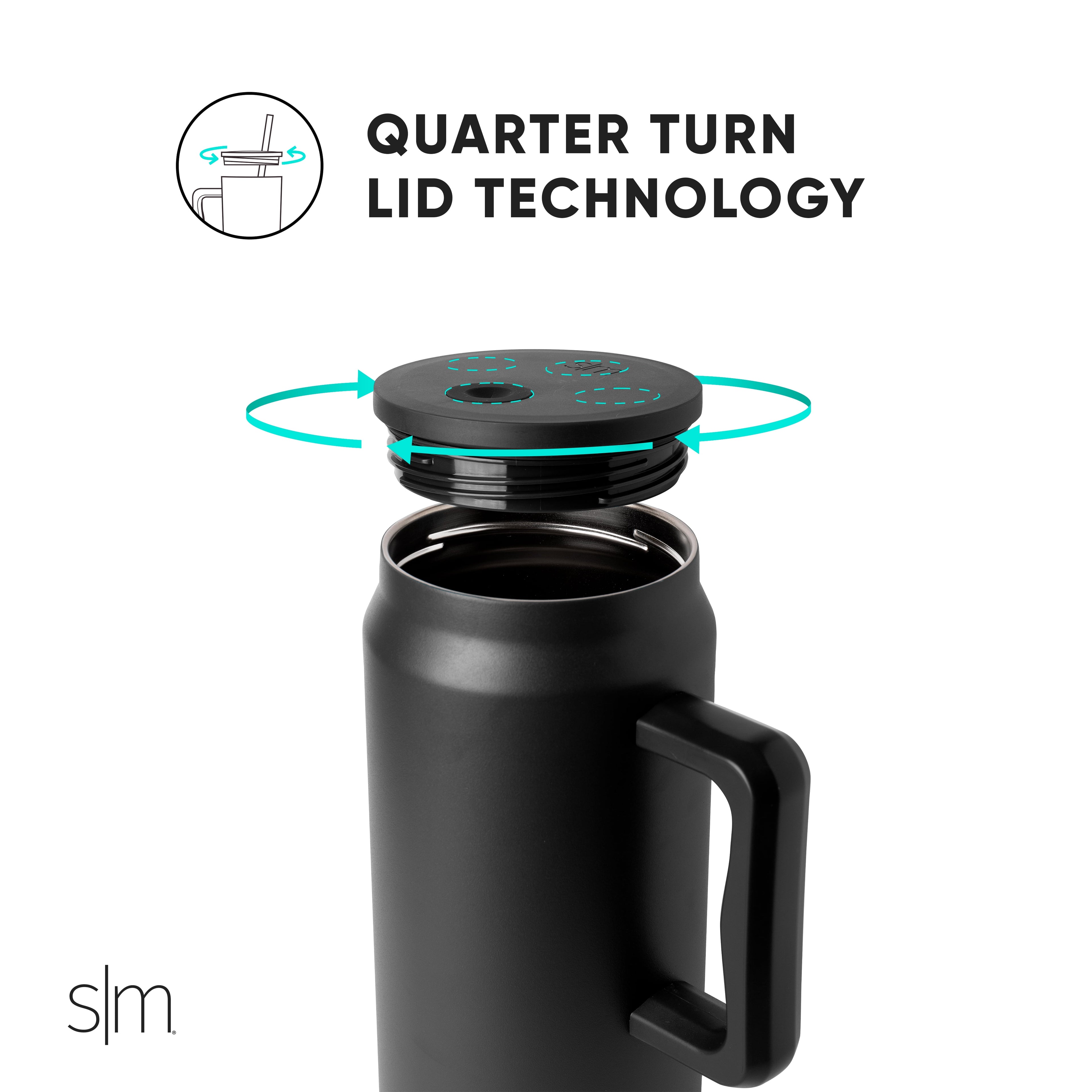Simple Modern 50 fl oz Insulated Stainless Steel Trek Tumbler with Straw Lid | Midnight Black M406G