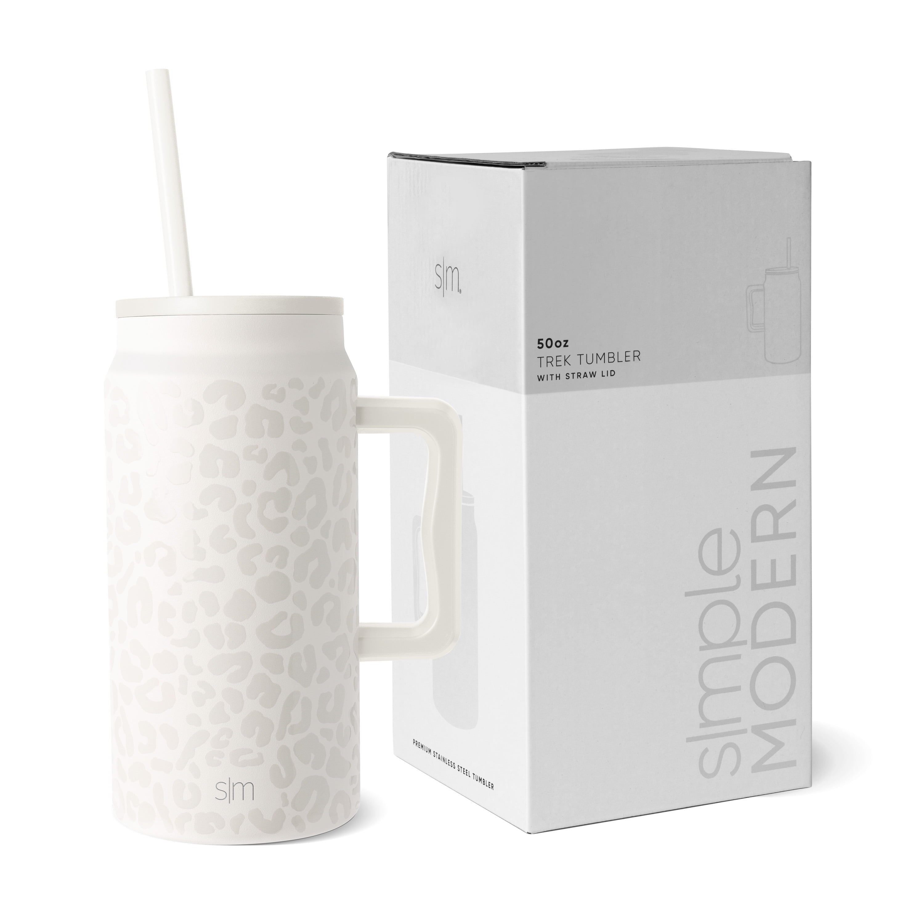 Simple Modern 50 fl oz Insulated Stainless Steel Trek Tumbler with Straw Lid | Midnight Black M406G